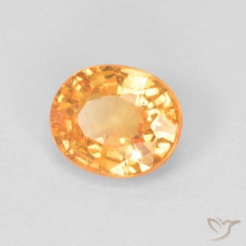 Grenat Spessartite Miel Orange naturelle ovale, 0.58 ct, VS-SI