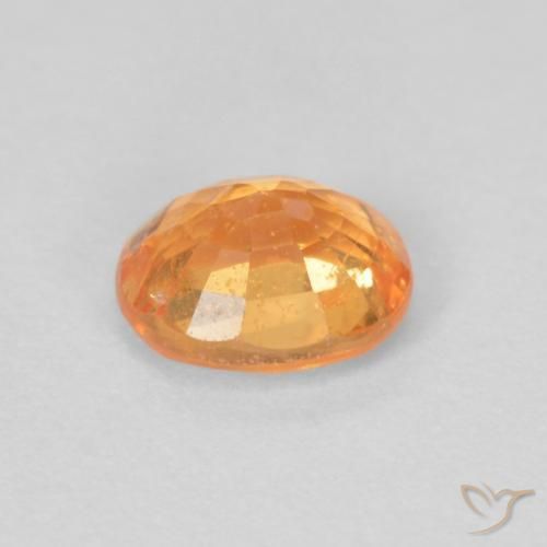 Grenat Spessartite Miel Orange naturelle ovale, 0.58 ct, VS-SI