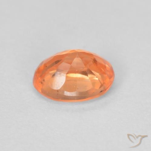 Grenat Spessartite Orange moyen naturelle ovale, 0.54 ct, VS