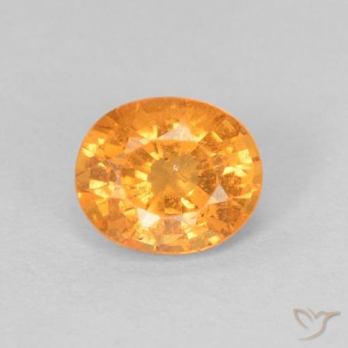 0.70ct Naturel Miel Orange Grenat Spessartite, ovale, VS-SI