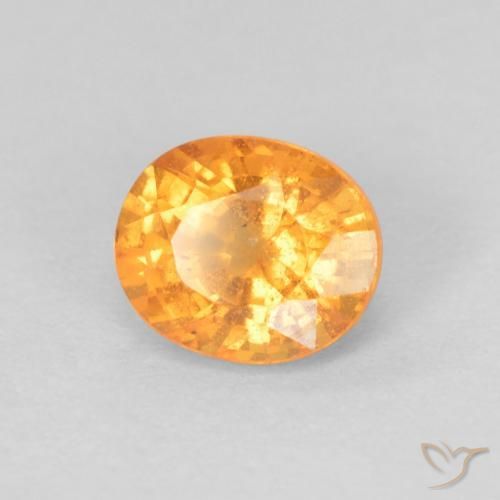 Grenat Spessartite Miel Orange naturelle ovale, 0.70 ct, VS-SI