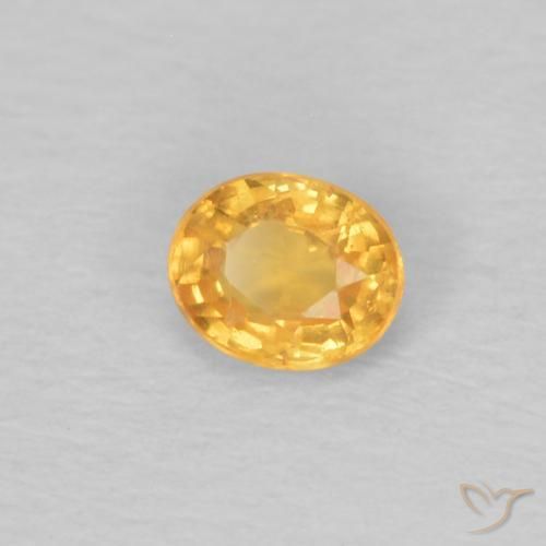 Grenat Spessartite Orange-or naturelle ovale, 0.25 ct, VS