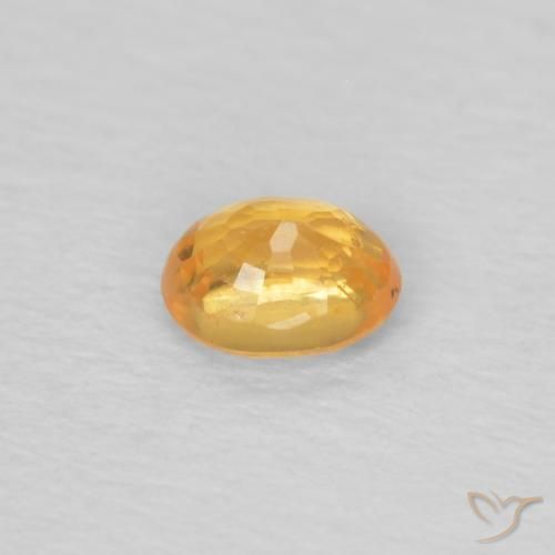 Grenat Spessartite Orange-or naturelle ovale, 0.25 ct, VS