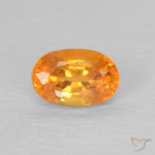 0.45ct Naturel Miel Orange Grenat Spessartite, ovale, VS