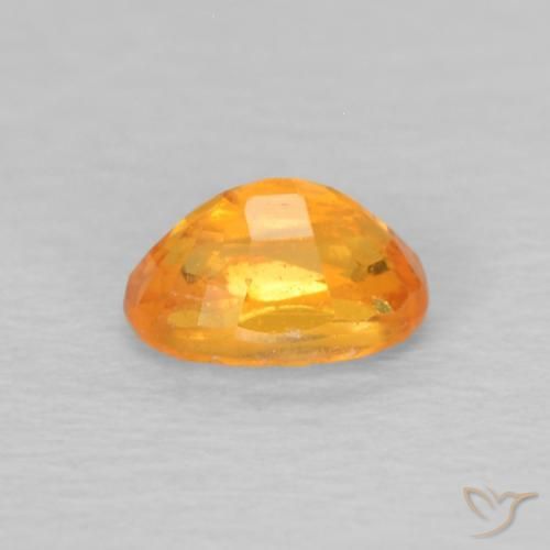 Grenat Spessartite Miel Orange naturelle ovale, 0.45 ct, VS