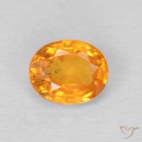 Grenat Spessartite Ambre orange naturelle ovale, 0.50 ct, VS