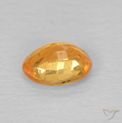 Grenat Spessartite Orange-or naturelle ovale, 0.47 ct, VS