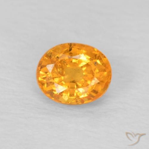 Grenat Spessartite Orange moyen naturelle ovale, 0.42 ct, VS-SI