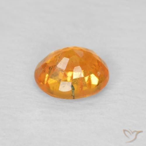 Grenat Spessartite Orange moyen naturelle ovale, 0.42 ct, VS-SI