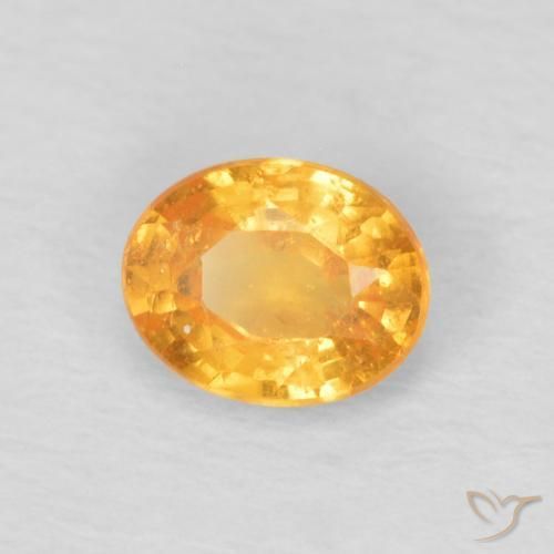 Grenat Spessartite Miel Orange naturelle ovale, 0.47 ct, VS