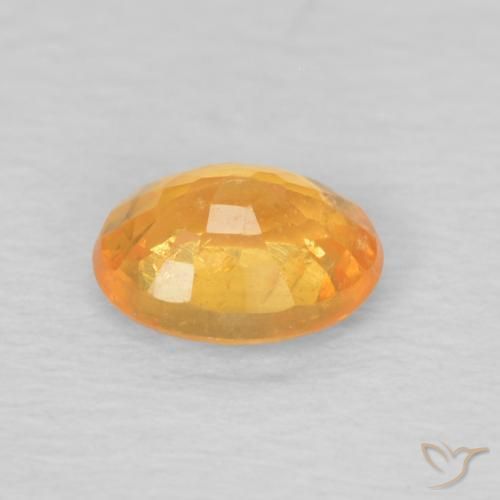 Grenat Spessartite Miel Orange naturelle ovale, 0.47 ct, VS