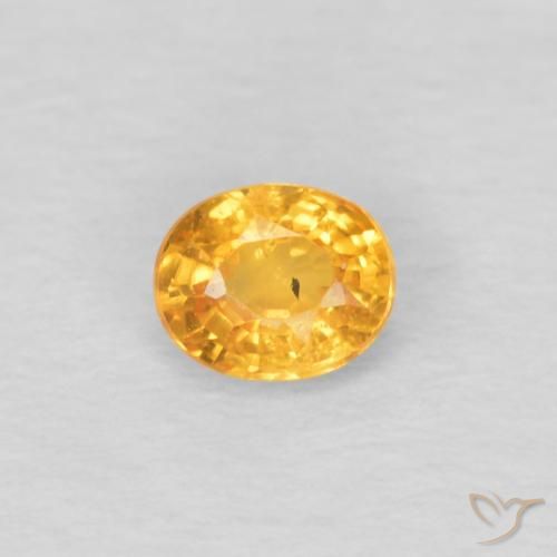 Grenat Spessartite Orange-or naturelle ovale, 0.25 ct, VS
