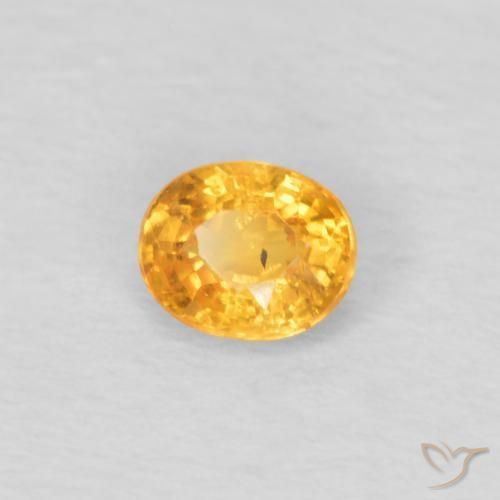 Grenat Spessartite Orange-or naturelle ovale, 0.25 ct, VS