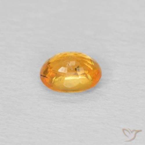 Grenat Spessartite Orange-or naturelle ovale, 0.25 ct, VS