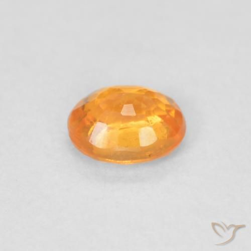 Grenat Spessartite Orange intense naturelle ovale, 0.43 ct, VS