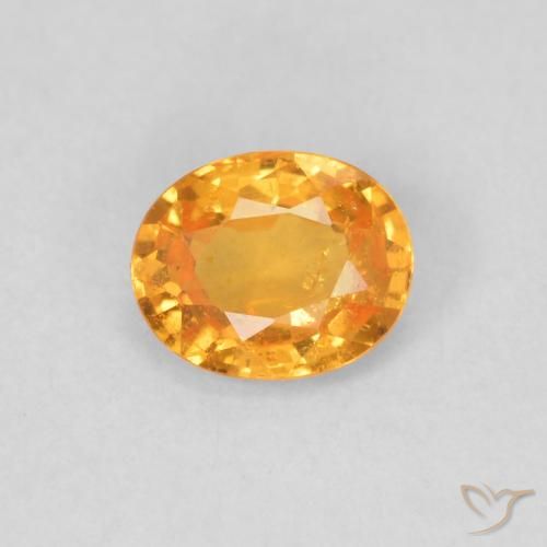 Grenat Spessartite Orange vif naturelle ovale, 0.47 ct, VS