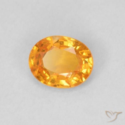 Grenat Spessartite Miel Orange naturelle ovale, 0.48 ct, VS