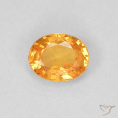 Grenat Spessartite Miel Orange naturelle ovale, 0.40 ct, VS