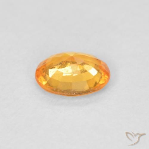 Grenat Spessartite Miel Orange naturelle ovale, 0.40 ct, VS