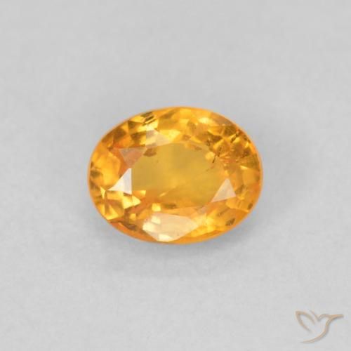 Grenat Spessartite Orange moyen naturelle ovale, 0.46 ct, VS-SI