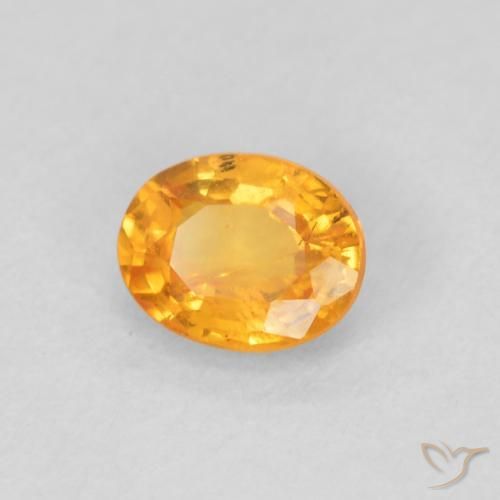 Grenat Spessartite Orange moyen naturelle ovale, 0.46 ct, VS-SI