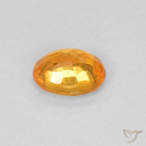 Grenat Spessartite Orange moyen naturelle ovale, 0.46 ct, VS-SI
