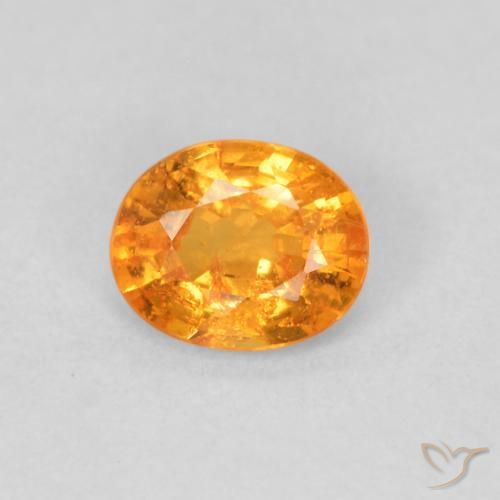Grenat Spessartite Miel Orange naturelle ovale, 0.49 ct, VS-SI