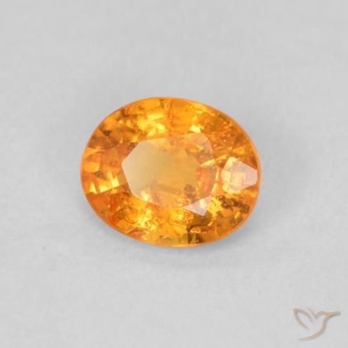 Grenat Spessartite Miel Orange naturelle ovale, 0.49 ct, VS-SI