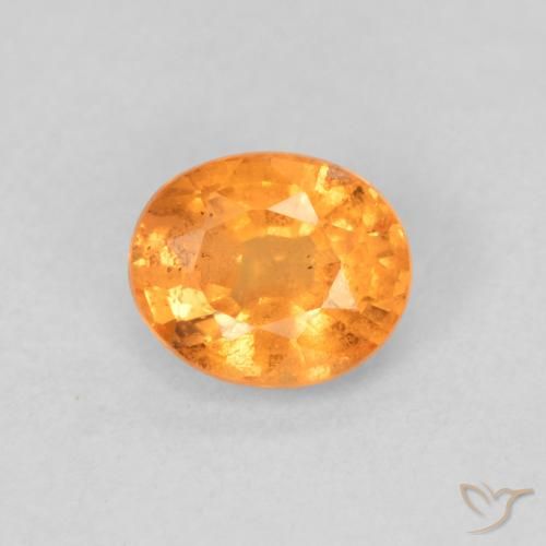 0.54ct Naturel Miel Orange Grenat Spessartite, ovale, VS-SI