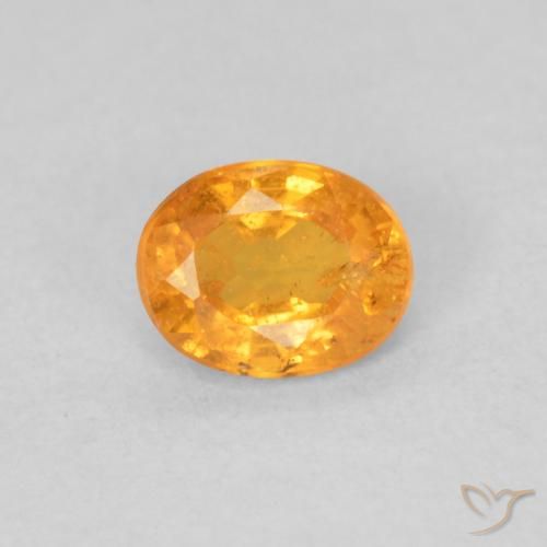 Grenat Spessartite Orange intense naturelle ovale, 0.48 ct, VS-SI