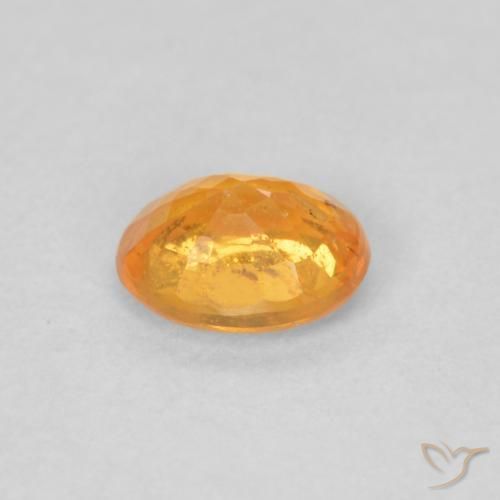 Grenat Spessartite Orange intense naturelle ovale, 0.48 ct, VS-SI