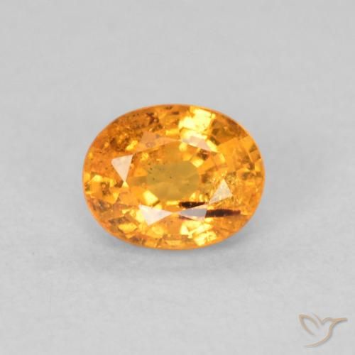 Grenat Spessartite Miel Orange naturelle ovale, 0.55 ct, VS-SI