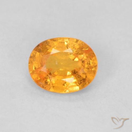 Grenat Spessartite Orange moyen naturelle ovale, 0.48 ct, VS-SI