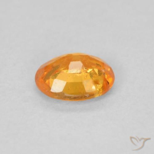 Grenat Spessartite Orange moyen naturelle ovale, 0.48 ct, VS-SI