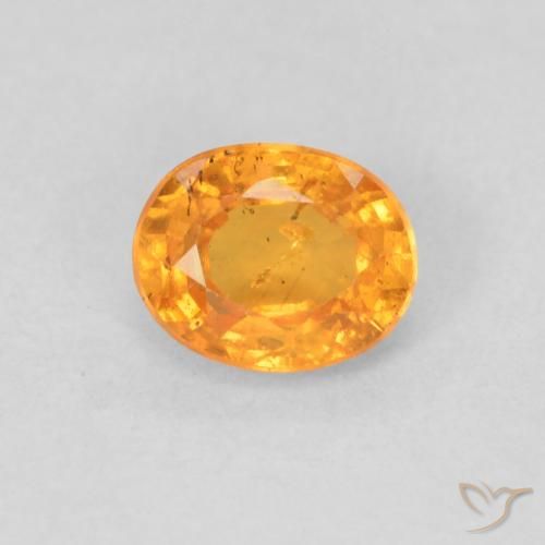 Grenat Spessartite Miel Orange naturelle ovale, 0.56 ct, VS-SI