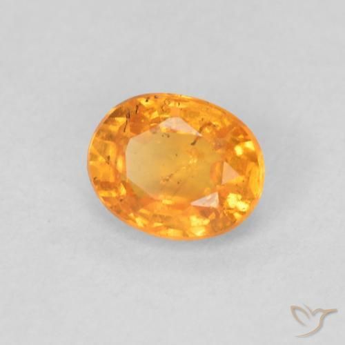 Grenat Spessartite Miel Orange naturelle ovale, 0.56 ct, VS-SI