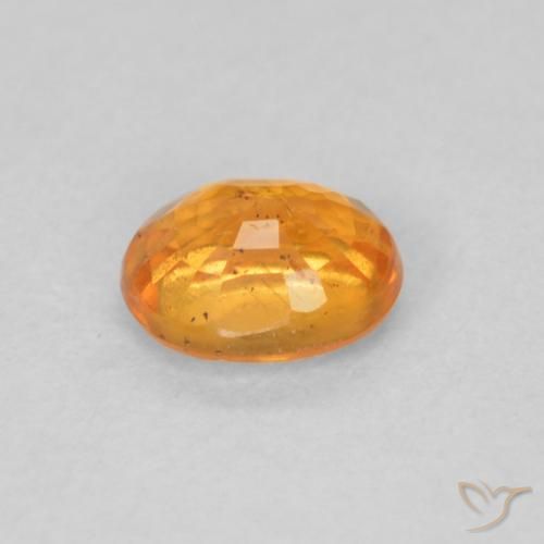 Grenat Spessartite Miel Orange naturelle ovale, 0.56 ct, VS-SI