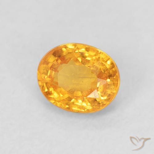 Grenat Spessartite Orange moyen naturelle ovale, 0.57 ct, VS