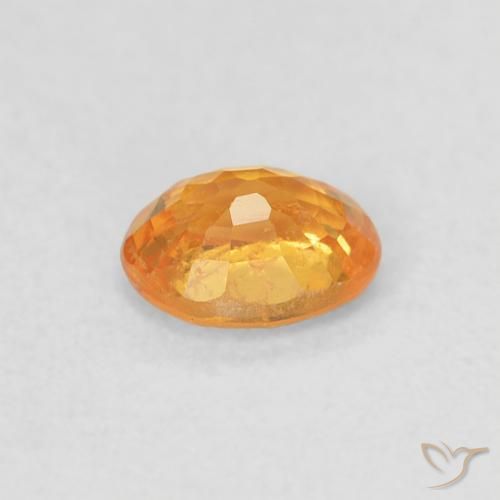 Grenat Spessartite Orange-or naturelle ovale, 0.43 ct, VS