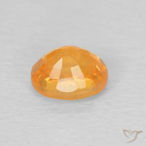 Grenat Spessartite Orange-or naturelle ovale, 0.61 ct, VS