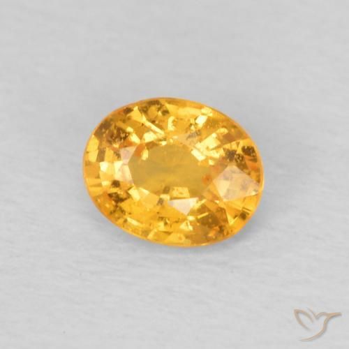 Grenat Spessartite Orange-or naturelle ovale, 0.43 ct, VS