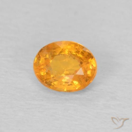 Grenat Spessartite Orange moyen naturelle ovale, 0.36 ct, VS-SI