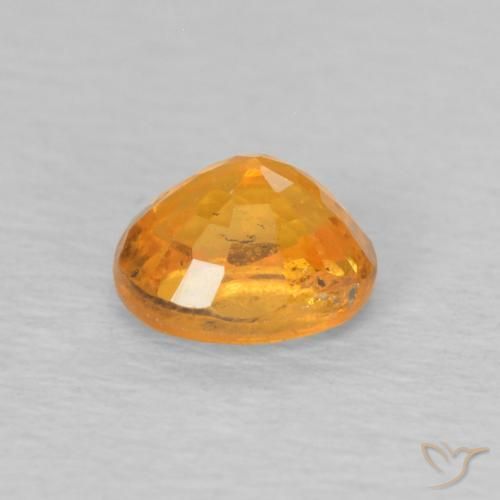 Grenat Spessartite Miel Orange naturelle ovale, 0.64 ct, VS