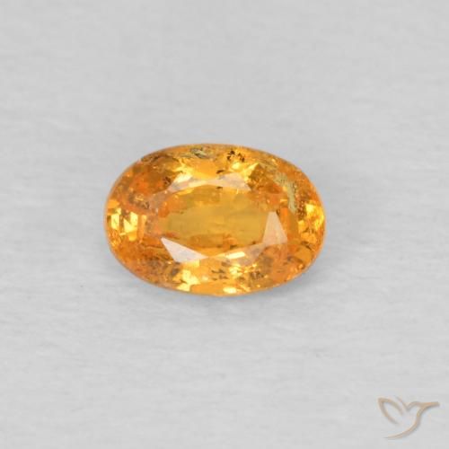 Grenat Spessartite Miel Orange naturelle ovale, 0.33 ct, VS-SI