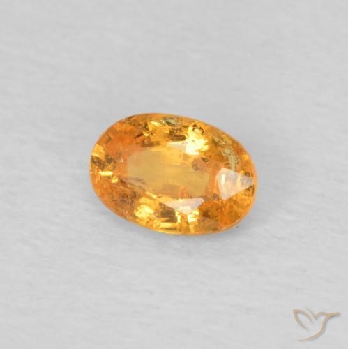 Grenat Spessartite Miel Orange naturelle ovale, 0.33 ct, VS-SI
