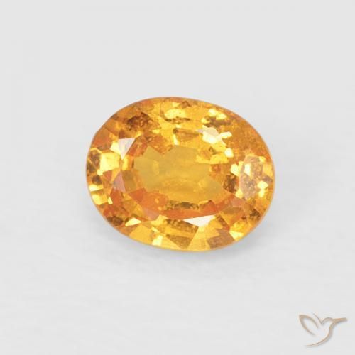 Grenat Spessartite Orange moyen naturelle ovale, 0.47 ct, VS