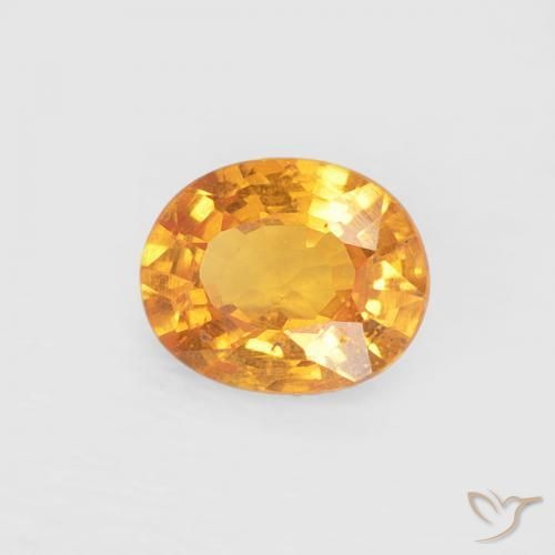 Grenat Spessartite Orange moyen naturelle ovale, 0.43 ct, VS