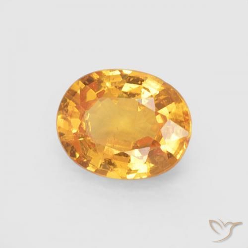 Grenat Spessartite Medium Light-Orange naturelle ovale, 0.51 ct, VS