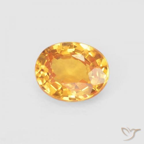 Grenat Spessartite Orange-or naturelle ovale, 0.45 ct, VS