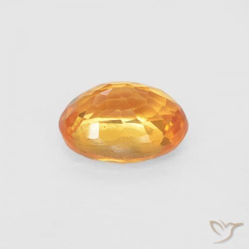 Grenat Spessartite Orange-or naturelle ovale, 0.45 ct, VS